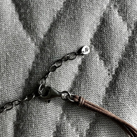 Silpada .925 Sterling Pearl Quartz Magnesite Calcite Carved Bone Flower Necklace - Picture 5 of 6